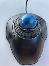 Kensington K72337 Orbit Smooth Blue Trackball w Scroll Ring Marble Mouse Tested
