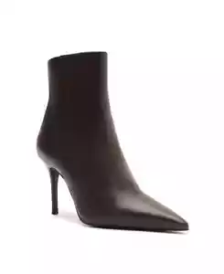 Schutz Mikki Boots Women's 7 Dark Brown Pointed Toe Stiletto Heel Bootie ZPO2643 - Picture 1 of 10
