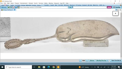 Servidor de peixes grande antigo Tiffany & Co. Sterling Queen Anne padrão gravado - Imagem 1 de 4