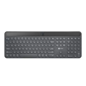 iClever Solar Bluetooth Keyboard, Wireless Keyboard with Solar & Indoor Light - Picture 1 of 8