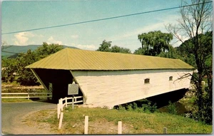 Elizabethton Tennessee TN Old Covered Bridge Doe River Postcard Vintage A3-2 - Picture 1 of 2