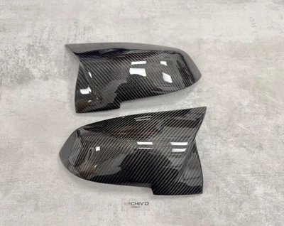 Genuine Carbon Fibre Wing Mirror Cover Caps BMW F20 F22 F30 F32 F87 M2 RHD - Image 1 of 4
