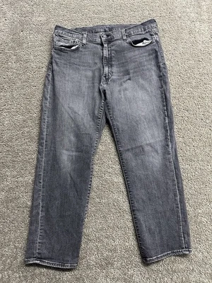 Pantalones de mezclilla negros para adultos Levis 541 Premium Big E botón algodón 38x30 oscuro Foto 1 de 4
