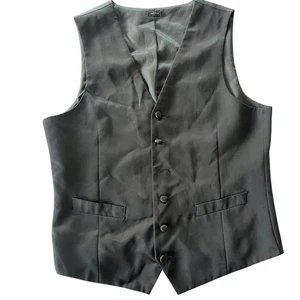 J. Ferrar Men’s Slim Fit Suit Vest Black One Missing Button Size Medium - Picture 1 of 9