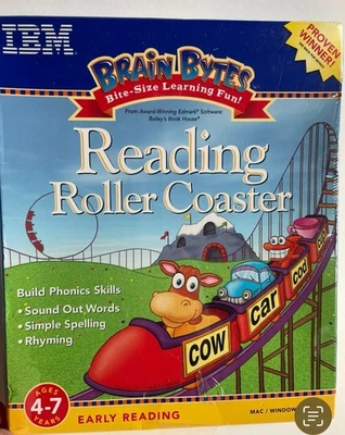 New IBM NEW Brain Bytes Reading Roller Coaster Mac/Windows 95 CD-ROM 1998 - Image 1 of 4