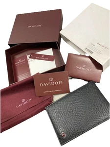 Neu im Karton Davidoff Leder gut Herren Leder Brieftasche Notiz Schreibblock authentisch - Bild 1 von 13