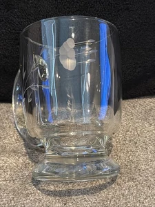 Princess House Heritage Large Footed Coffee Tea Mug Cup,Thick Heavy Glass handle - Picture 1 of 5