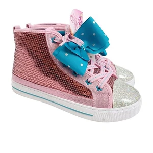 Nickelodeon Girls Sneakers Pink Sequin Sparkly Big Girls Size 3 NWT Jojo Sewa - Picture 1 of 6