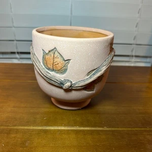 Fioriera vaso fioriera giardino Margies verde foglie autunnali ceramica nuova vintage - Foto 1 di 5
