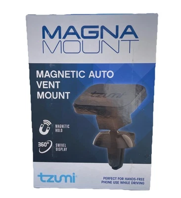 Phone Mounting System. NIB TZUMI Magna Mount Magnetic Auto Vent Mount In-Car  - Image 1 of 3