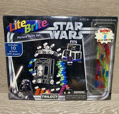 Lite Brite Star Wars Trilogy Picture Refill 2004 Sealed Cube Travel Flat Screen  - Image 1 of 3