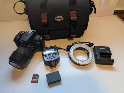 Canon EOS Rebel T6 Digital SLR Camera W/ EF-S 18-55mm & Case+ 256GB Sd & Flash - Image 1 of 4