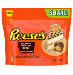 🟢 New Limited Edition Reeses Peanut Butter Pie Chocolate Miniature Cups 9.6oz - Picture 1 of 2