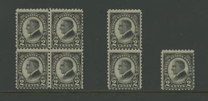 USA Scott # 612 Harding 7 VG/Fine Rotary OG NH Block of 4 Stamps Cat $227 - Picture 1 of 2