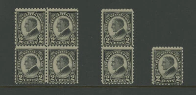 USA Scott # 612 Harding 7 VG/Fine Rotary OG NH Block of 4 Stamps Cat $227 - Image 1 of 2