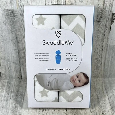 SwaddleMe Original SwaddleMe Verano Pequeño 0-3 Mos 7-14 lb Gris Chevron Star Foto 1 de 4
