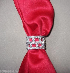 Scarf apache tie slide western square dance cowboy NEW rhinestones silver color - Picture 1 of 5