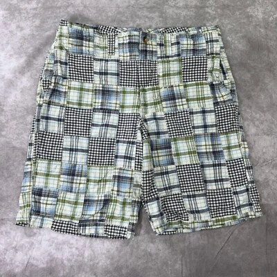 Шорты мужские Urban Pipeline 36 синие Madras клетчатые лоскутные плоские спереди 11 дюймов китайские - Изображение 1 из 4