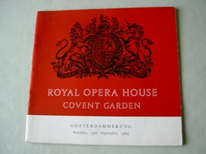 Programme: ROH Covent Garden 1964 WAGNER Gotterdammerung Windgassen Frick Solti - Picture 1 of 3