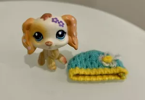 AUTHENTIC Littlest Pet Shop #1615 DAISY COCKER SPANIEL Dog BLUE Eyes Blythe HAT - Picture 1 of 4