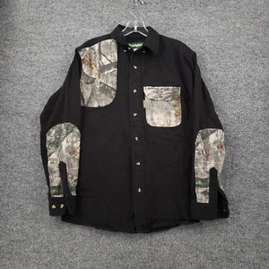 Remington Button Up Shirt Mens S Small Black Camo Shooting Flannel Hunting - Picture 1 of 11