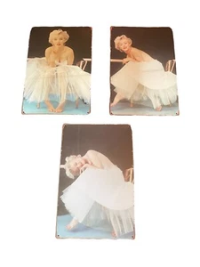 Lot Of 3 Marilyn Monroe Vtg Tin Signs 8x12 - Picture 1 of 4