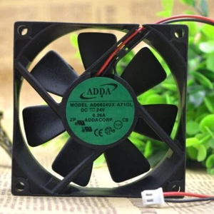 ADDA AD0824UX-A71GL 8025 8CM DC24V 0.26A 2-wire Cooling Fan - Picture 1 of 9