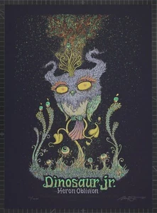 Dinosaur Jr. 2016 San Francisco Marq Spusta AE Navy gomma UV poster #67/100 S/N - Foto 1 di 1
