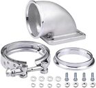 3.0" V-Band Cast Turbo Elbow Downpipe Adapter Stainless Steel For T3 T4 Flange
