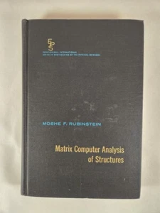 Matrix Computer Analysis Of Structures by Moshe F. Rubinstein 1966 HC Physics - Foto 1 di 13