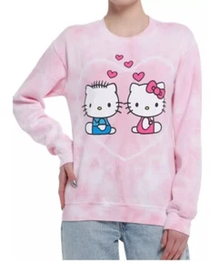 Hello Kitty & Dear Daniel Hearts Tie-Dye Girls Sweatshirt NEW WITH TAG (XL) - Picture 1 of 3