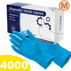 Guantes de examen de nitrilo medianos-4000/vinilo/látex (sin polvo) caja sellada desechables - Imagen 1 de 14
