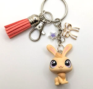 Littlest Pet Shop Schlüsselanhänger LPS Popper Peppin Baby Hase Kaninchen Mini Handarbeit - Bild 1 von 5