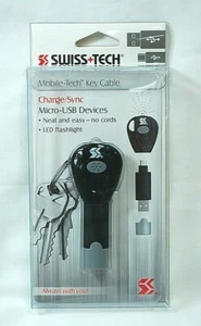 Swiss+Tech Key Mobile-Tech Key Cable Micro USB ABS Black  Lot of 6  New  S8833 - Picture 1 of 11