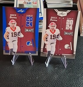 2023 Leaf Draft - Class of 2024 Blue & White #76 Brock Bowers (RC)