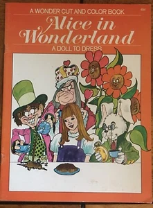 VTG Rare 1971 Alice in Wonderland Paper Doll And Coloring Book New Uncut HTF - Picture 1 of 7