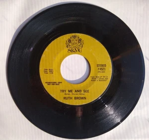 Ruth Brown "Yesterday/Try Me And See" Skye Records #4521 45 rpm Promo VG - Picture 1 of 2