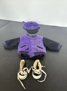 American Girl Doll of Today Purple Varsity Jacket Hat Shoes Pleasant Company AG2 - Picture 1 of 16