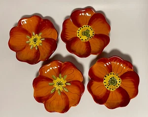 ¿Placas de cerámica en forma de flor Gates Ware diseñadas en amapolas de California? - Imagen 1 de 4