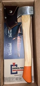 SANBORN CANOE Hudson Bay Camp Axe Hatchet Orange Made In USA Brand New MSRP $229 - Picture 1 of 5