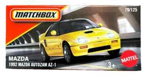 1992 Mazda Autozam AZ-1 Yellow Matchbox Power Grabs 2025 79/125 1:64 - Picture 1 of 1