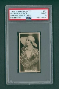 Tarjeta 1929 Carreras Paramount Stars Ltd - #11 Florence Vidor, PSA 9 como nueva - Imagen 1 de 2