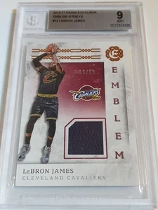 2016 Panini Excalibur Lebron James #PATCH /99 Game Worn Jersey - BGS 9 (POP 2) - Picture 1 of 4