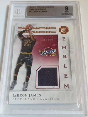 2016 Panini Excalibur Lebron James #PATCH /99 Game Worn Jersey - BGS 9 (POP 2) - Image 1 of 4