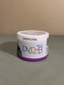 Memorex DVD plus R 16x 4.7GB 50 Pack Spindle Blank Discs Dvd+r Media Disks NEW - Picture 1 of 4