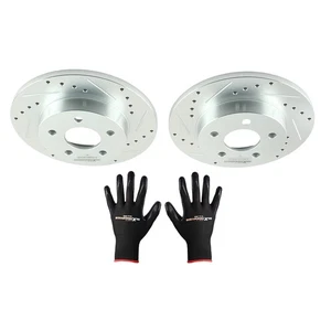 270mm Rear Drilled & Slotted Brake Rotors For Saturn Ion 2004-2007 S-55094 - Picture 1 of 12