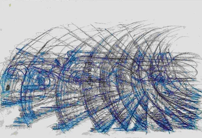 Giacomo Balla The Speed of the Motorcycle : Archival Quality Giclée Art Print - Image 1 of 2