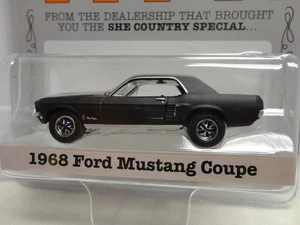 Greenlight 1968 FORD MUSTANG COUPE Black '68 w/RR HOBBY Excl HE COUNTRY - Picture 1 of 3