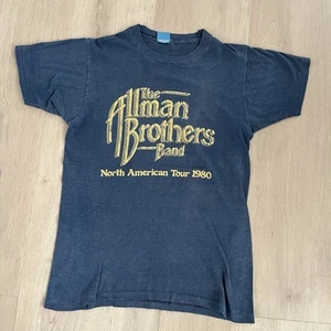Vtg 1980s The Allman Brothers Band T-shirt Mens M 80s Single Stitch Concert Tee - Picture 1 of 6