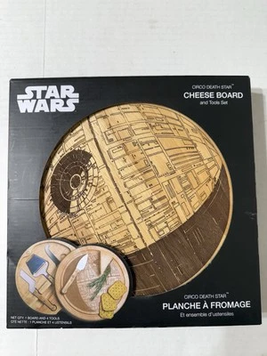 New Cheese Board 10" Star Wars Circo Death Star 4 Stainless tools with Box - Image 1 of 2